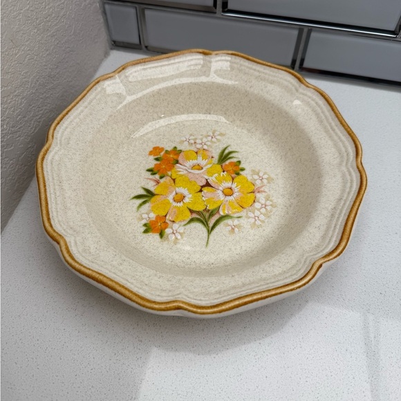 Mikasa Garden Club Soft Melody EC 456 Salad Bowl Soup Bowl 1970s 1980s - Picture 3 of 10
